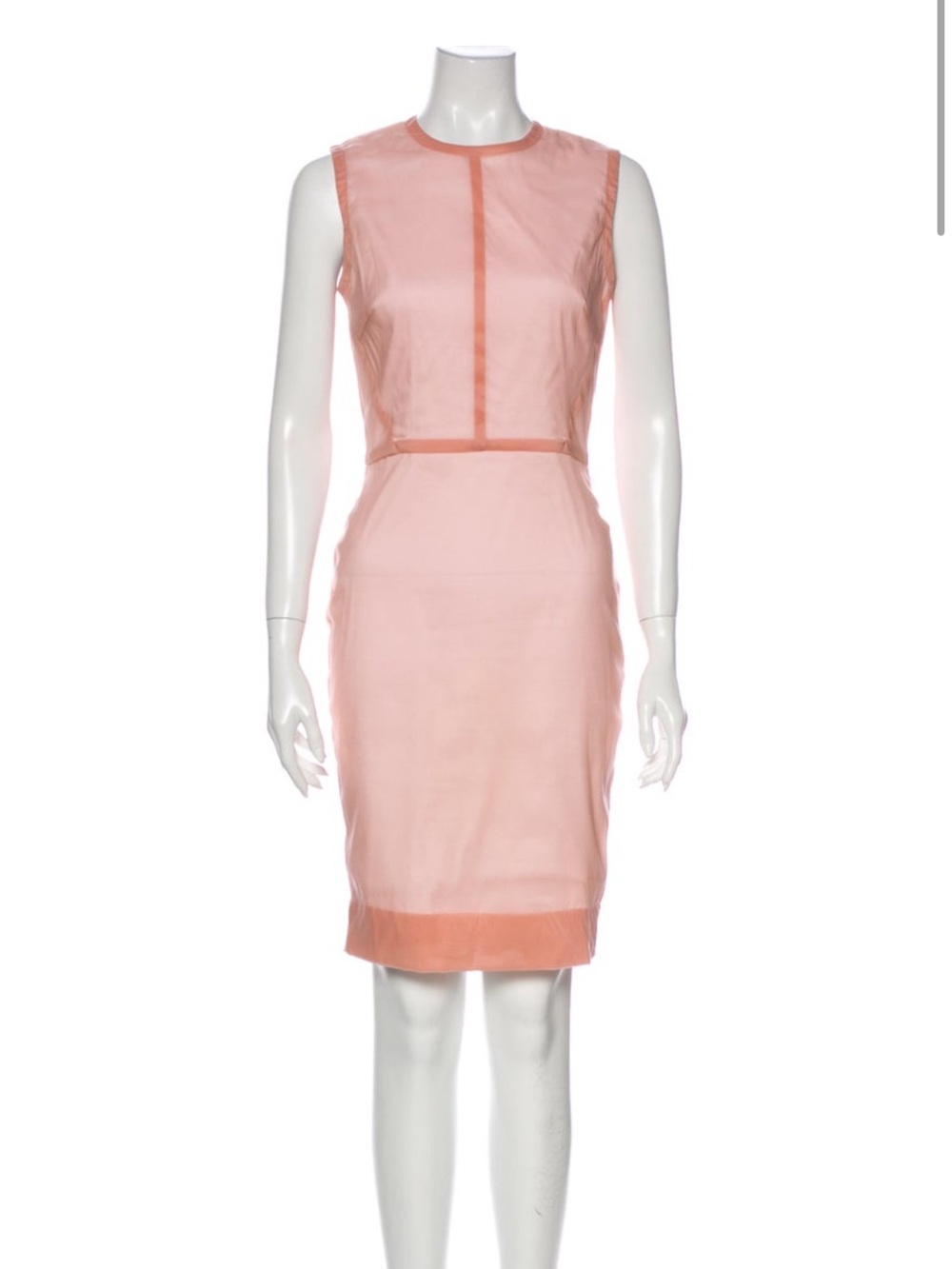 Victoria Beckham Blush Pink Sleeveless Midi Dress